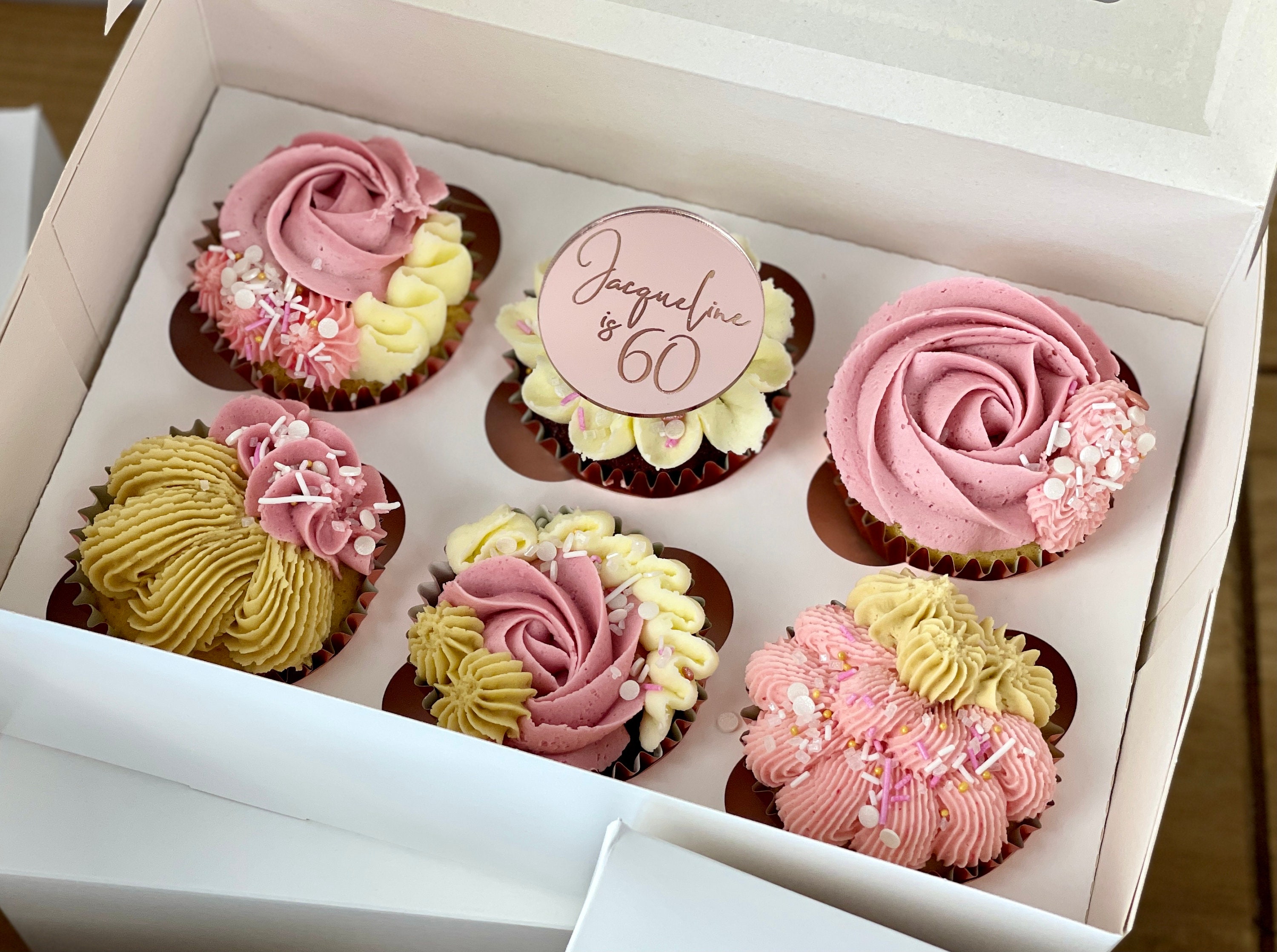 Personalised Engraved Acrylic Disk | Cupcake Discs | Cake Plaque | Ac…
