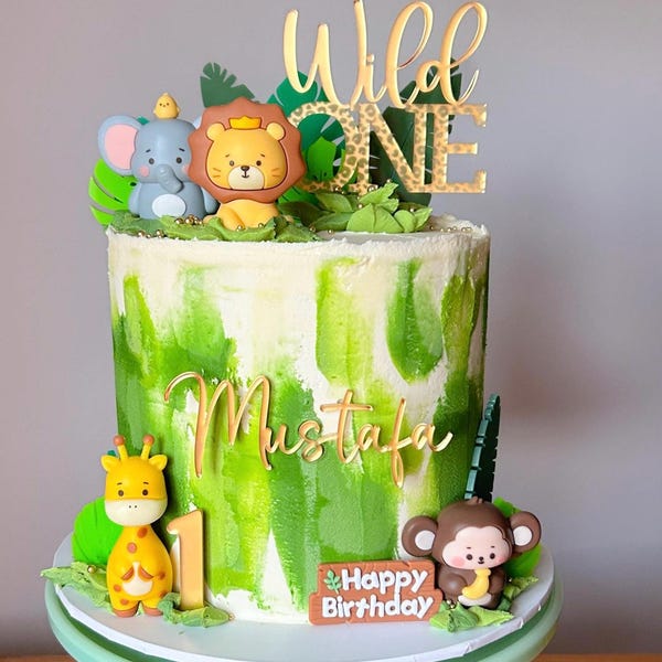 Adorno para tarta Wild One / Decoración para tarta / Dije con nombre personalizado