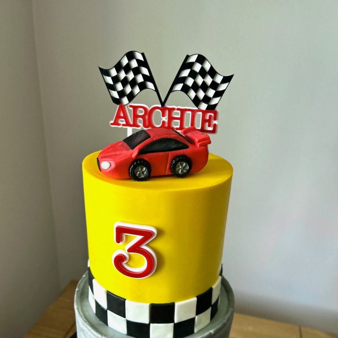 Racing Cake Topper Set - Etsy