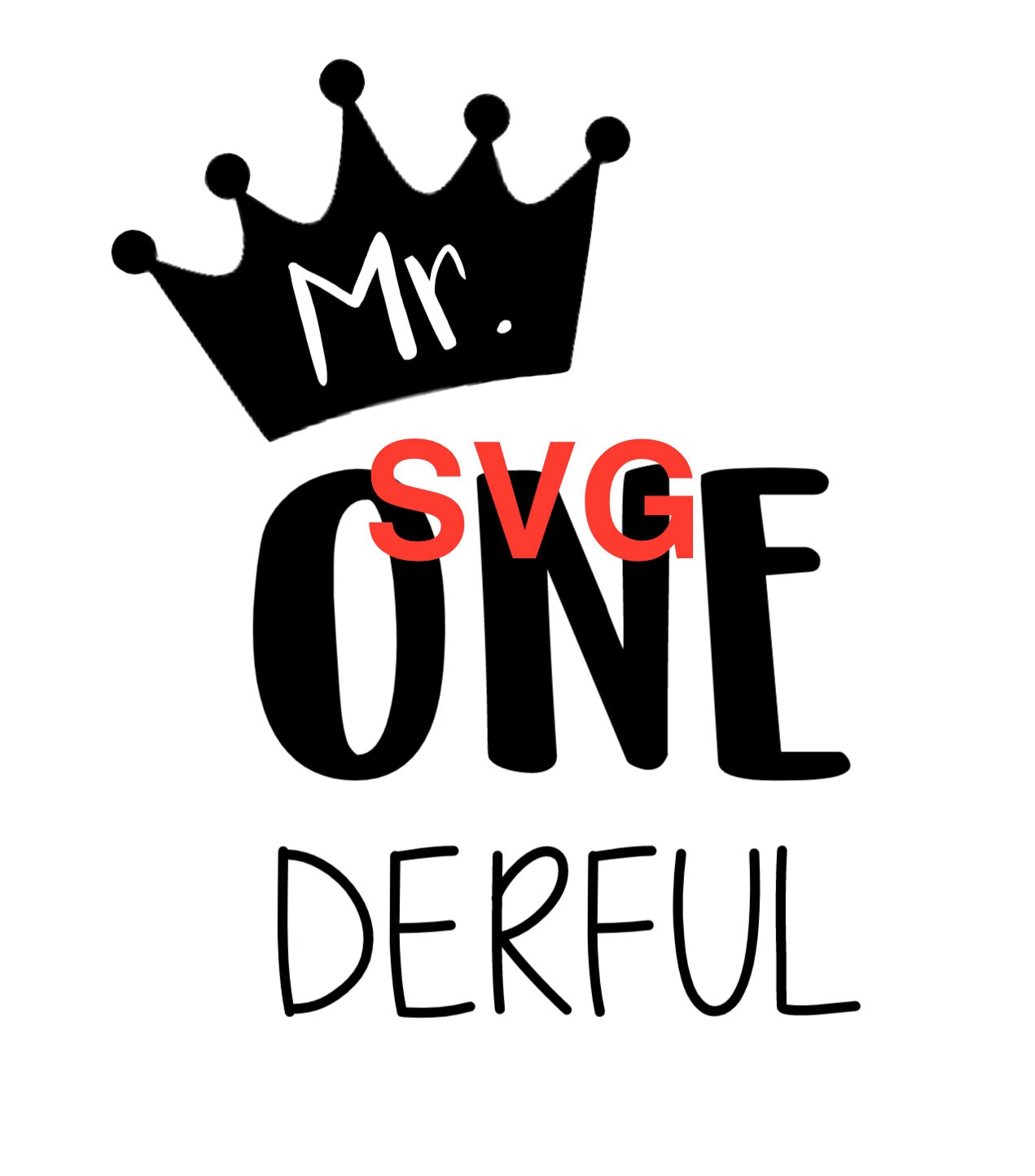 Mr. Onederful SVG | Etsy