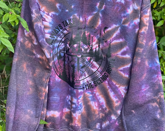 Multi color Ice Tie dyed Sweatshirt, Tie Dyed sweatshirt, multi color Sweatshirt, 50/50 Blend, trending tie dyed size Medium