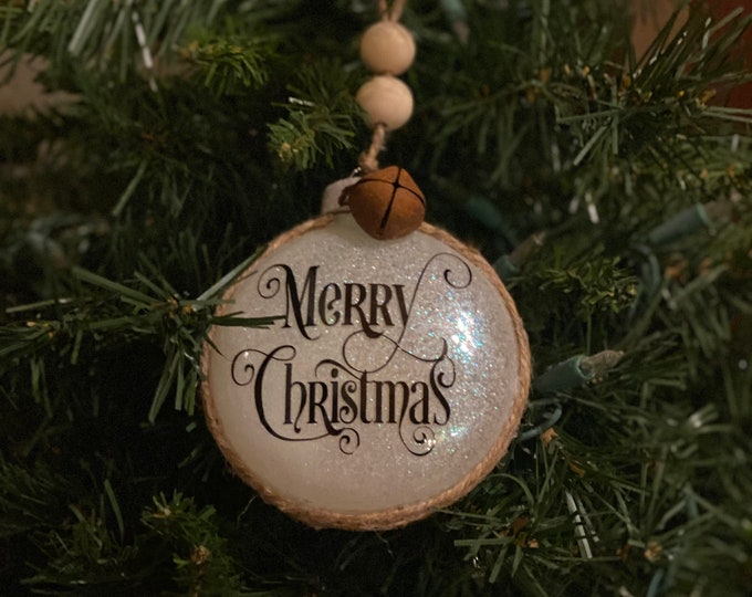 Black Cowhide Christmas Ornament, Unique Ornament, Christmas ornament, Handmade, Cowhide ornament, Merry Christmas ornament,  free shipping