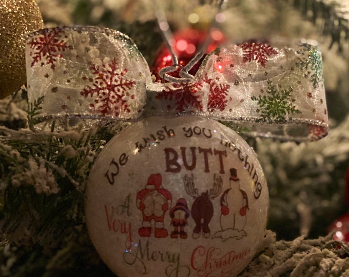 Funny Christmas Ornament , Unique Ornament, Christmas ornament, Handmade, Personalization,Wood grain ornaments, Male Ornaments