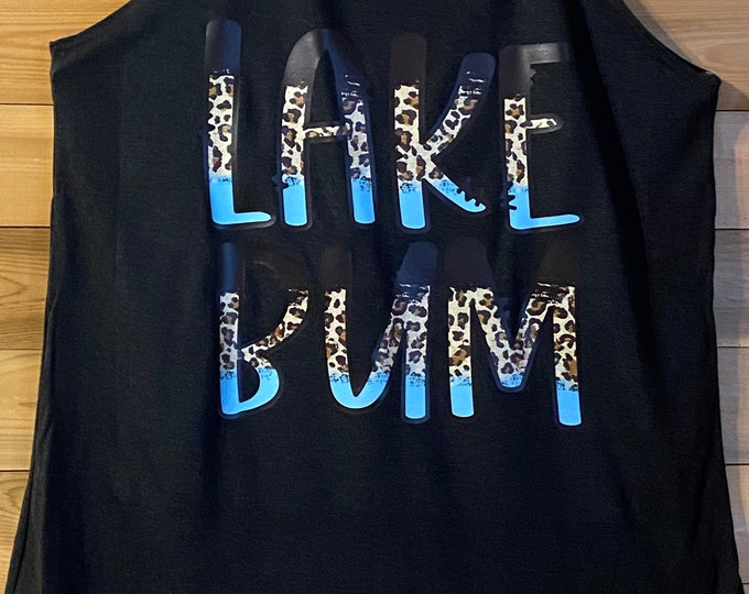 Rocker Tank Top, Brand District Tank, 50/50 Blend, Lake Bum