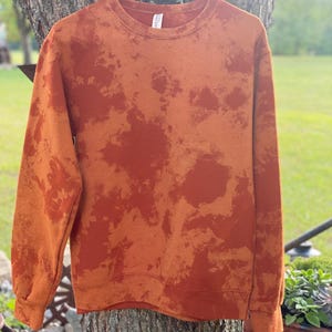 Bleached orange sweatshirt deals