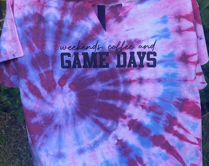 Game Day T-shirt, Softball T-shirt, Bleached 50/50 Blend T-shirt, ice tie dye shirt, Love Sports, Sports Mom, Trending, Baseball shirt