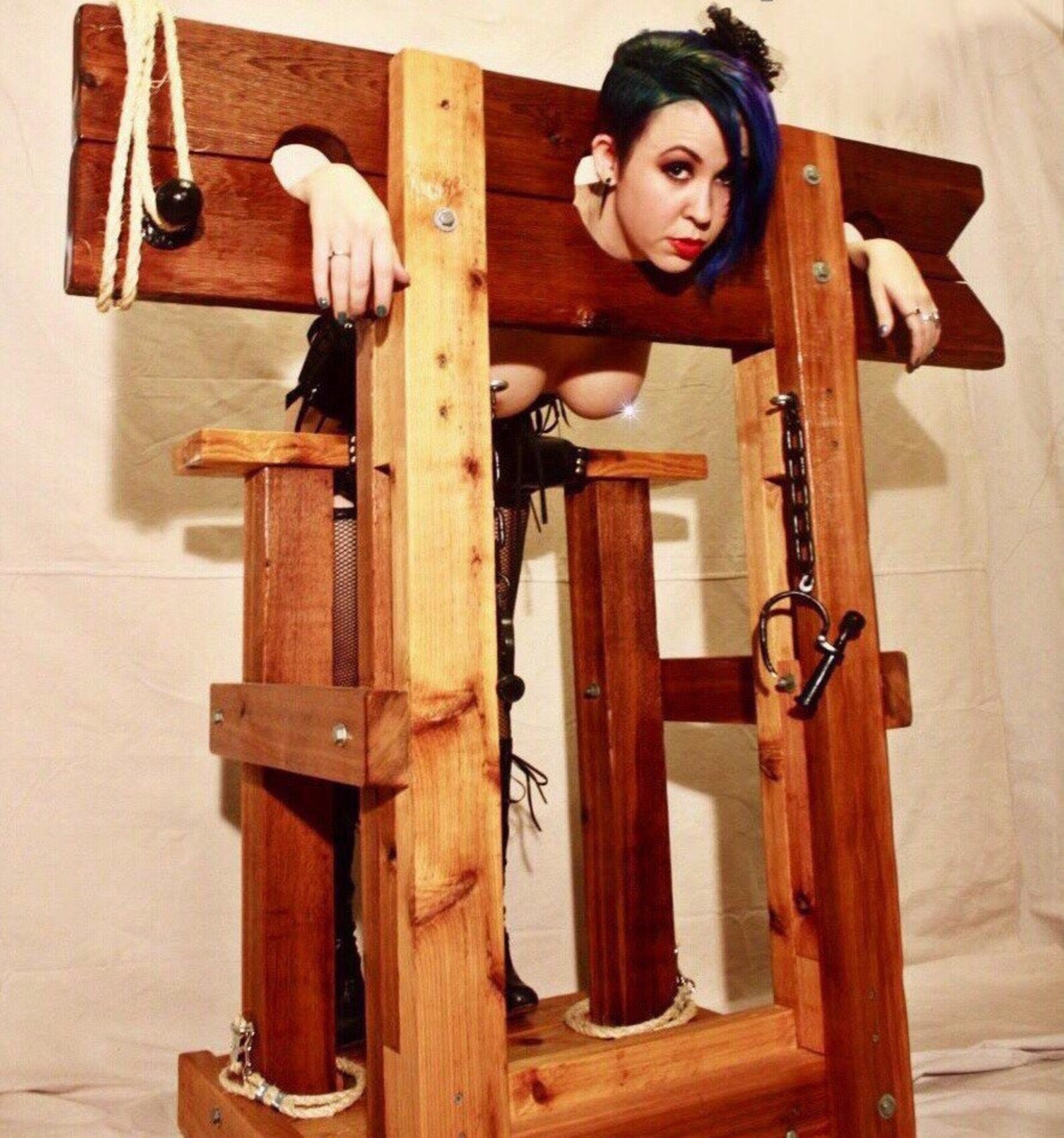 BDSM Pillory / Stockade / Stocks with Spanking Bench Dungeon | Etsy