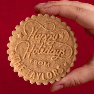 Custom Cookie Stamp, Holiday Baking Stamp, Christmas Cookie Cutter, Acrylic Cookie Stamp, Gift for mom, Gift for Baker, personalized gift