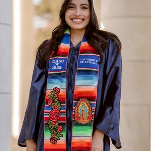 Embroidered Grad Stole, Graduation Sash for Class of 2025, Custom Graduation Stole, Gift for Grad, Graduation Stoles for Pictures