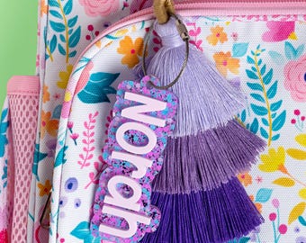 Backpack Name Tag for Girl, Custom School Bag Tag
