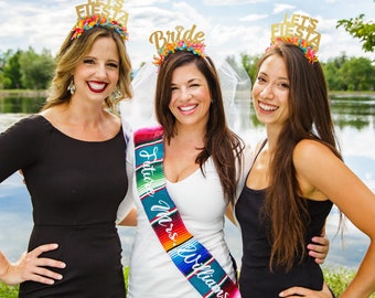 Custom Sash, Final Fiesta Bachelorette Sash, Personalized Serape Sash, Mexican Bridal Shower, Nacho Average Bride, Belts & Sashes