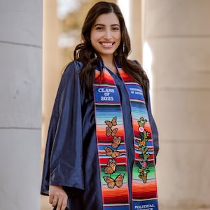 Graduation Sash for Class of 2025, Custom Graduation Stole, Gift for Grad, Embroidered Grad Stole, Graduation Stoles for Pictures