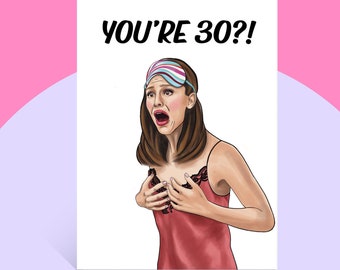 30th Birthday Card For Her - Thirty Flirty and Thriving - Dirty Thirty - Gift for Best Friend - 13 Going On 30 - Personalized Birthday Card