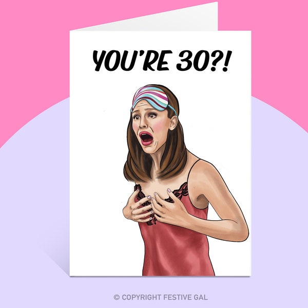 30th Birthday Card For Her - Thirty Flirty and Thriving - Dirty Thirty - Gift for Best Friend - 13 Going On 30 - Personalized Birthday Card