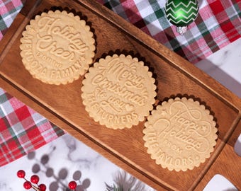 Custom Cookie Stamp, Holiday Baking Stamp, Christmas Cookie Cutter, wooden Cookie Stamp, Gift for mom, Gift for Baker, personalized gift