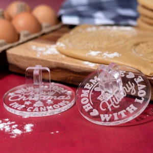Custom Cookie Stamp, Holiday Baking Stamp, Christmas Cookie Cutter, Acrylic Cookie Stamp, Baking Accessories, Gift for mom, Gift for Baker