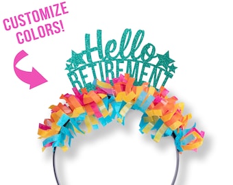 Nurse Retirement Gift, Teacher Retirement Gift, Retirement Party Decor, Hello Retirement Headband