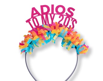 Adios to my 20's, Adult Fiesta Mexican Theme Party Hat, 30th Birthday Gift, Dirty 30 Birthday, 30th Birthday For Her Him