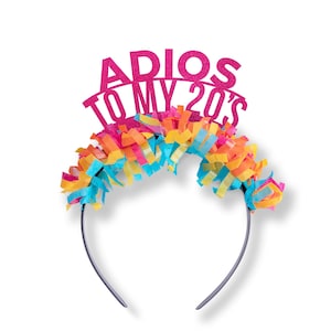 Adios to my 20&#39;s, Adult Fiesta Mexican Theme Party Hat, 30th Birthday Gift, Dirty 30 Birthday, 30th Birthday For Her Him