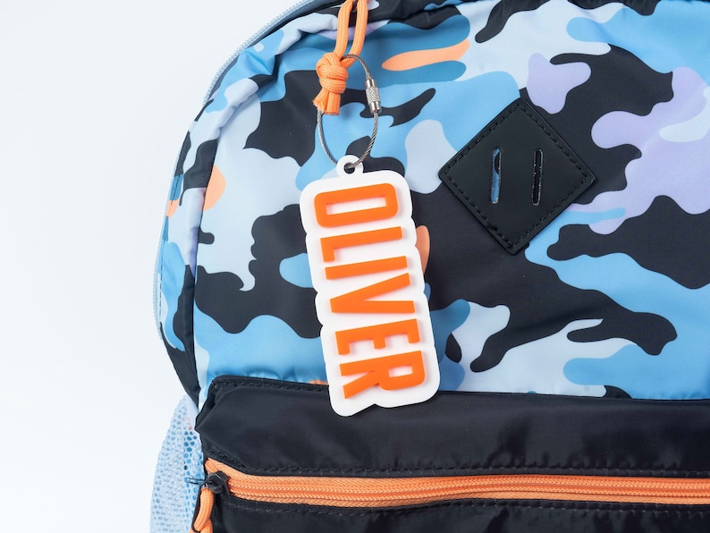 Custom backpack name keychain