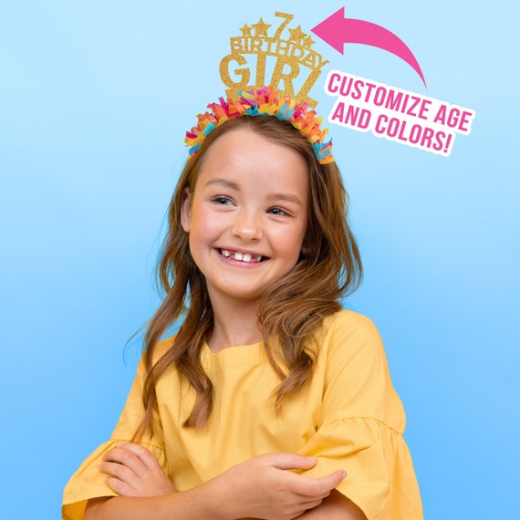 Couronne de fête d'anniversaire pour petites filles, bandeau