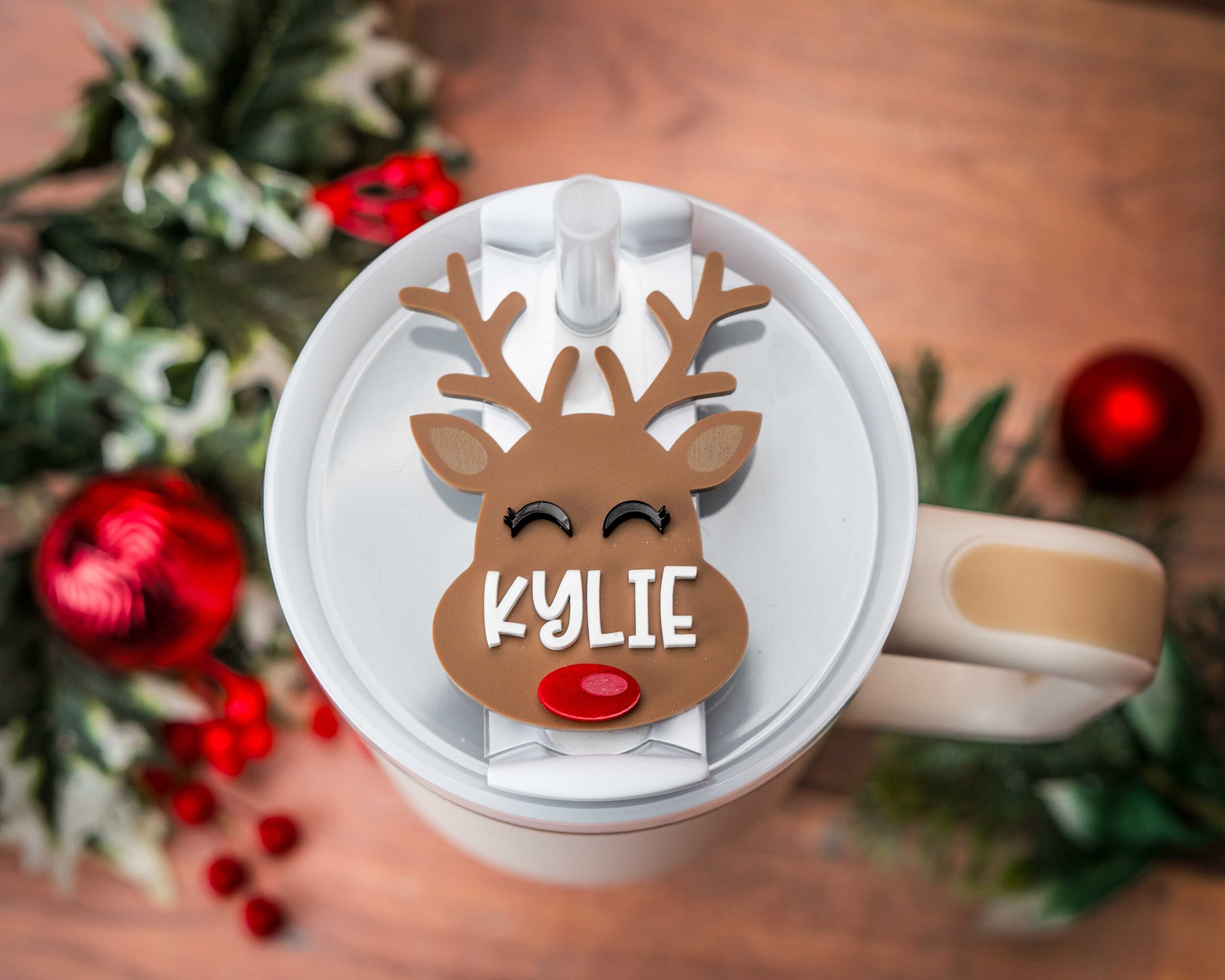 Reindeer Kids Cup / Christmas Cups / Personalized Christmas Cups / Reindeer  Tumbler / Kids Christmas Tumbler / Reindeer Mug /Kids Cup w/ Lid