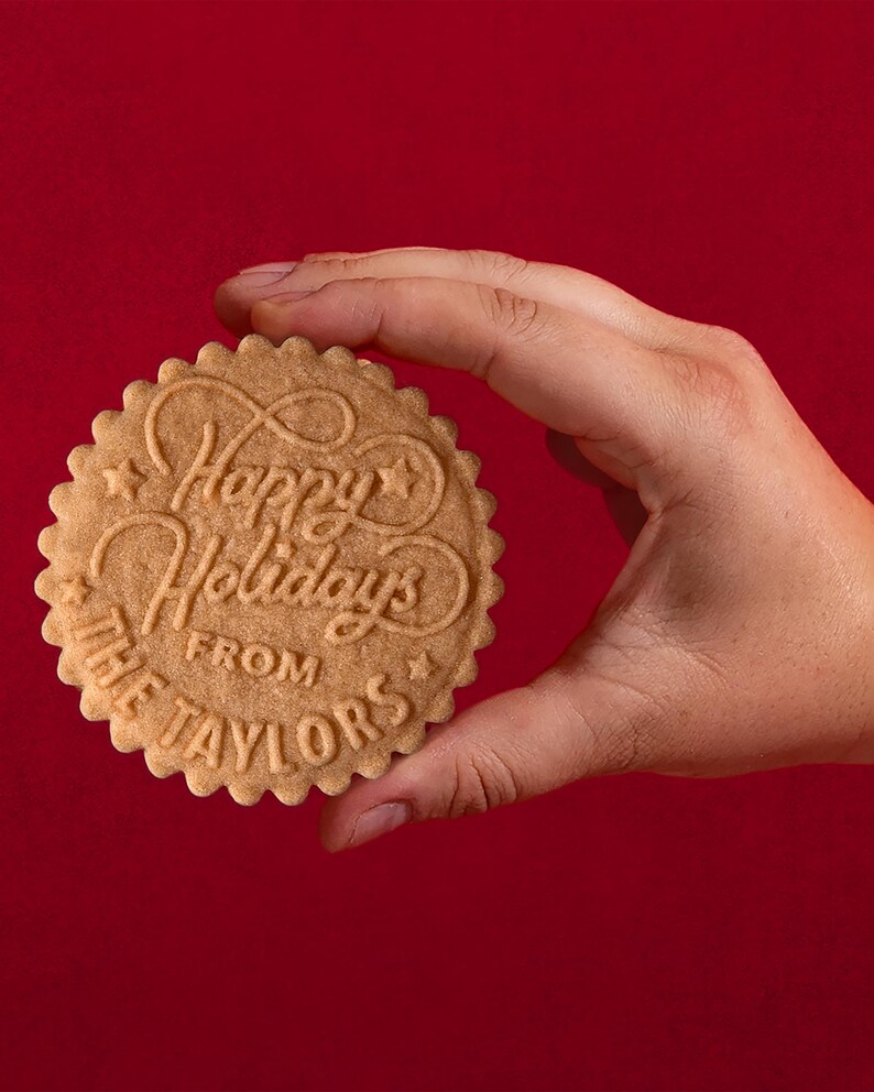 Custom Cookie Stamp, Holiday Baking Stamp, Christmas Cookie Cutter, Acrylic Cookie Stamp, Gift for mom, Gift for Baker, personalized gift image 11
