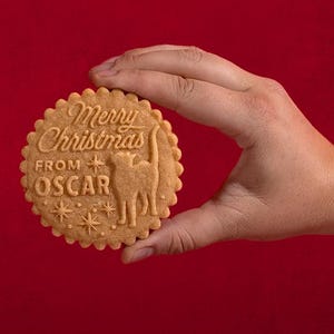 Custom Cookie Stamp, Holiday Baking Stamp, Christmas Cookie Cutter, Acrylic Cookie Stamp, Gift for mom, Gift for Baker, personalized gift image 9