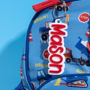 Name Tag for Backpack, Acrylic Keychain, Personalized Gift for Kids Boys, Name Keychain, Custom Bag Tag, Back to School, Name Tag for Kids image 7