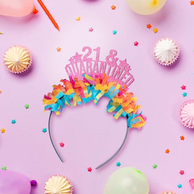 50th Birthday Gift for Women Quarantine Birthday Headband image 2