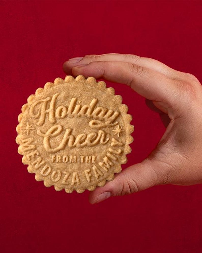 Custom Cookie Stamp, Holiday Baking Stamp, Christmas Cookie Cutter, Acrylic Cookie Stamp, Gift for mom, Gift for Baker, personalized gift image 12