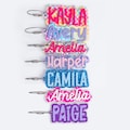 Name Keychain, Backpack Name Tags, Diaper Bag Tag,  Personalized Name Plate,  Custom Acrylic Key Chain,  School Bag Name Tag,  Bog Bag Tag