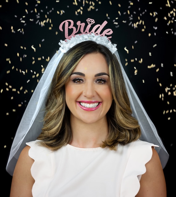 Sporty Bride Veil - Black, Bachelorette Veil