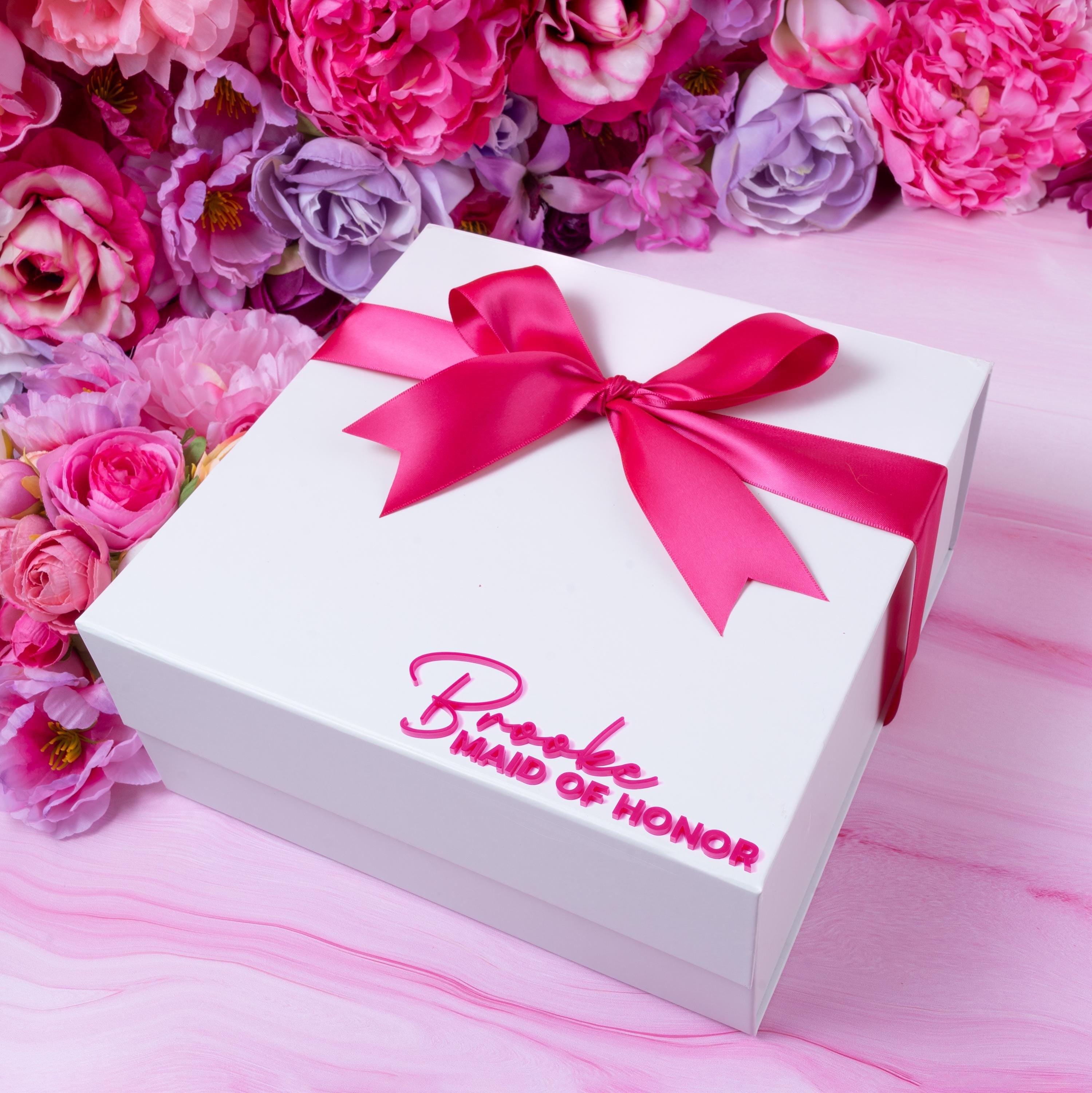 Bridesmaid Proposal Box Empty, Custom Gift Box, Maid of Honor, Bridal Party, Will You Be My Bridesmaid, Bestie, Thank You, Flower Girl, DIY