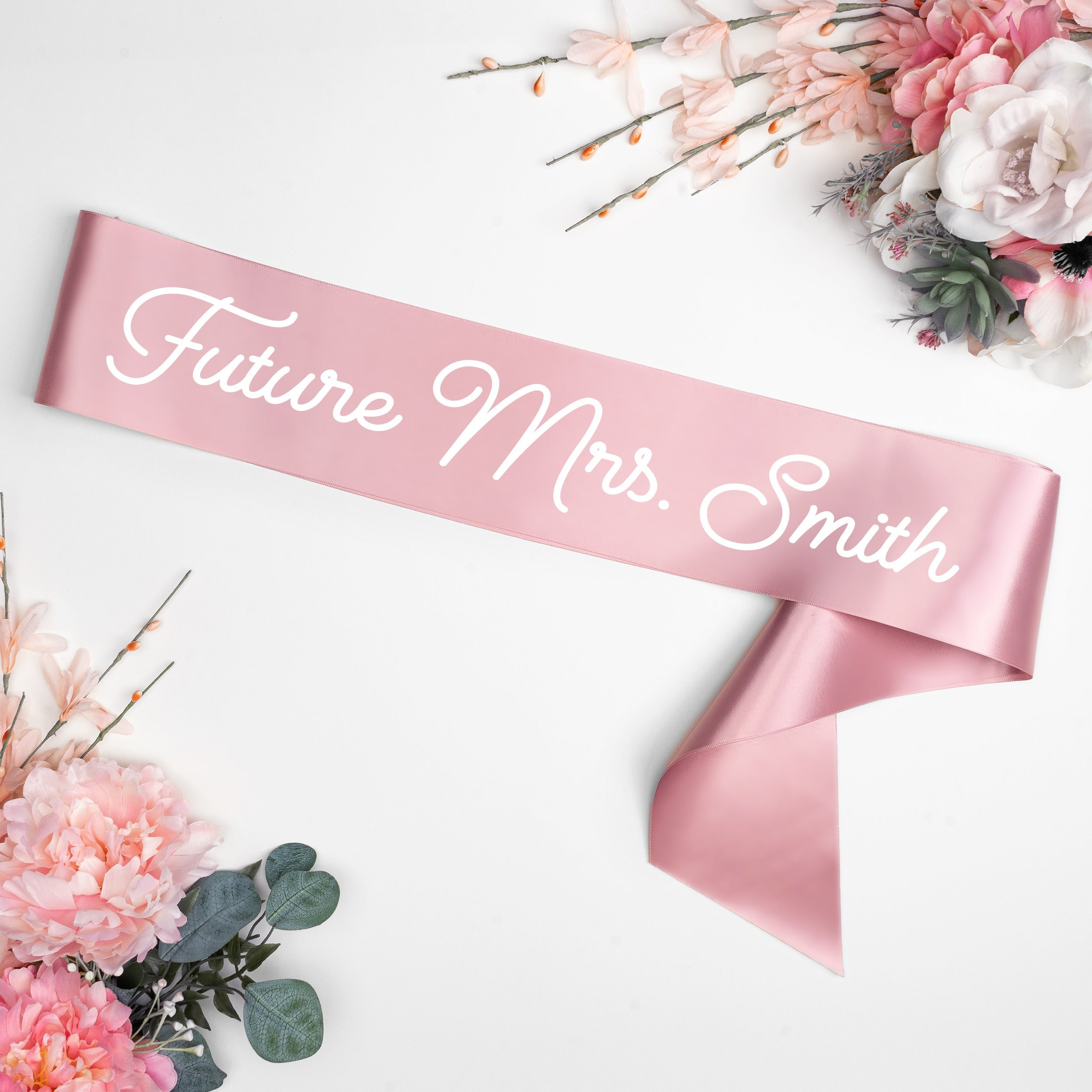 Custom Bridal Shower Sash, Personalized Bachelorette Sash, Bridal Shower Accessories, Bride to be