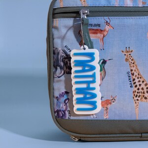 Name Tag for Backpack, Acrylic Keychain, Personalized Gift for Kids Boys, Name Keychain, Custom Bag Tag, Back to School, Name Tag for Kids image 6