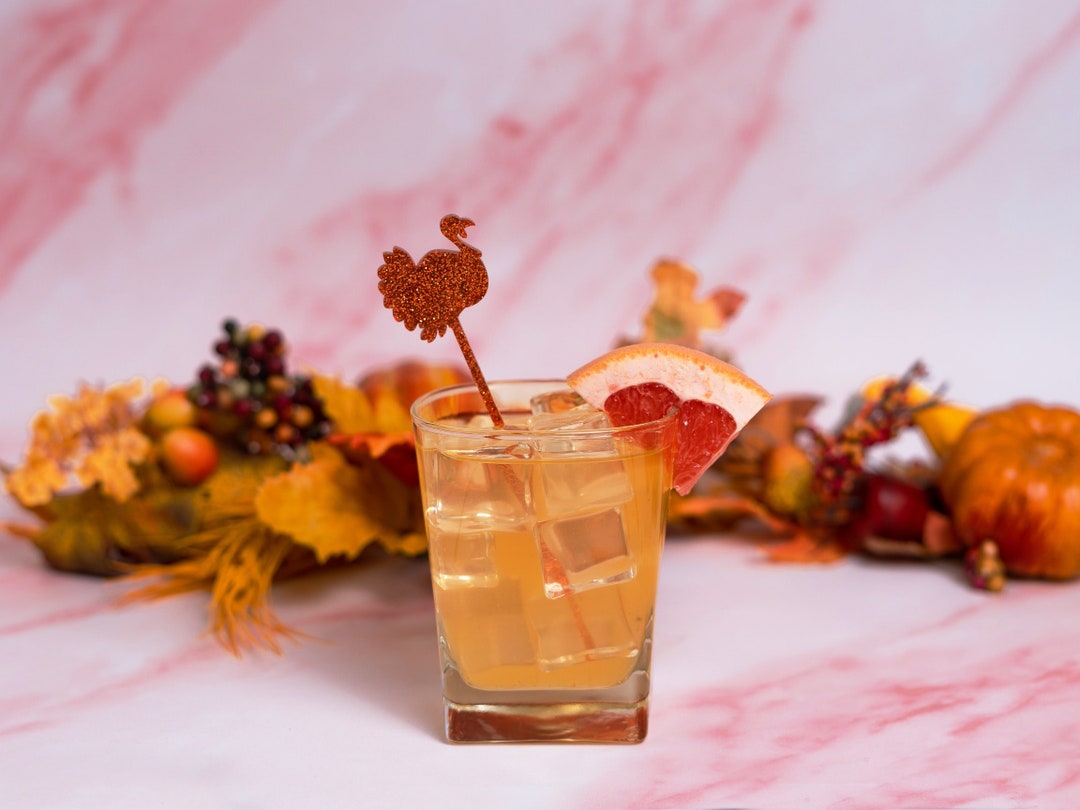 Thanksgiving Drink Stirrers Friendsgiving Swizzle Sticks Beverage