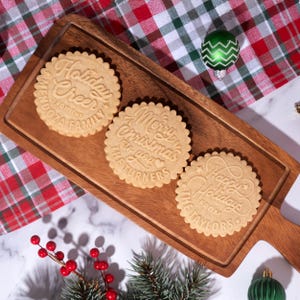 Custom Cookie Stamp and cookie cutter by Festive Gal