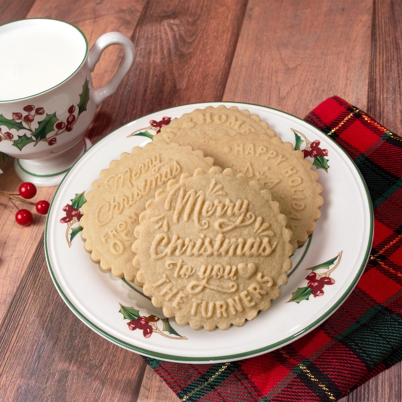 Custom Cookie Stamp and cookie cutter by Festive Gal