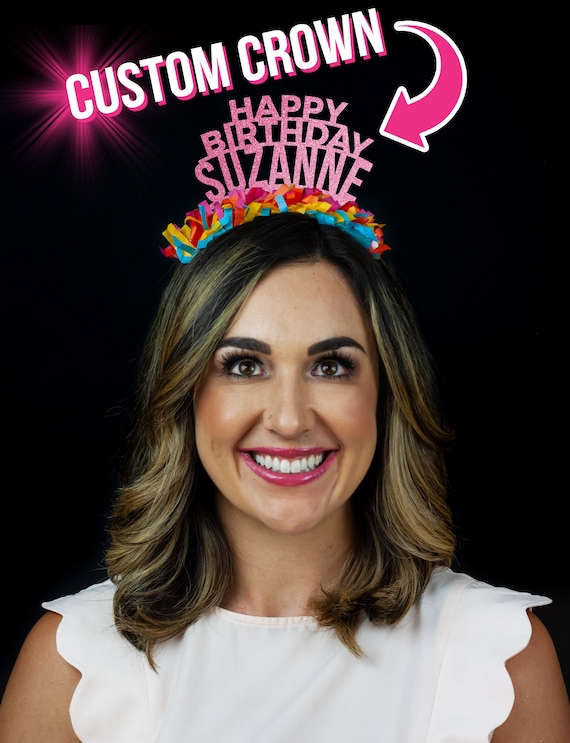 Personalized Party Crown Custom Birthday Tiara Custom Party Decor