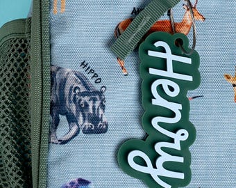 Backpack Name Tag for Boy, Back to School Keychain