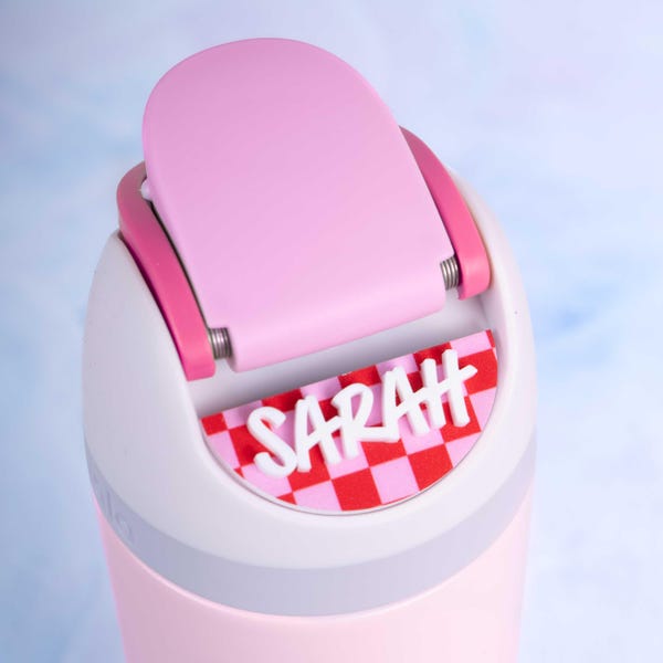 Placa de identificación Owala, etiqueta de identificación personalizada, accesorios Owala, etiqueta para botella de agua, regalo personalizado para niña, regalo para hija, regalo para mamá, Freesip