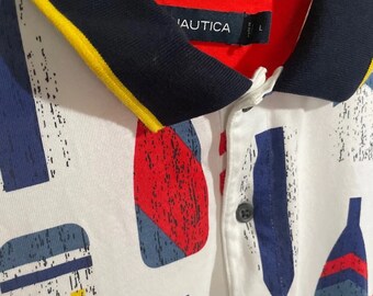 Vintage Nautica boating polo men Large