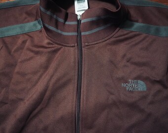 North face burgandy full zip XL