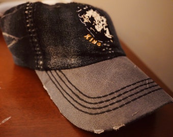 King Leo Dark Denim Adjustable Hat Unisex