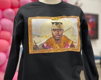 King Nas graphic crew neck sweater