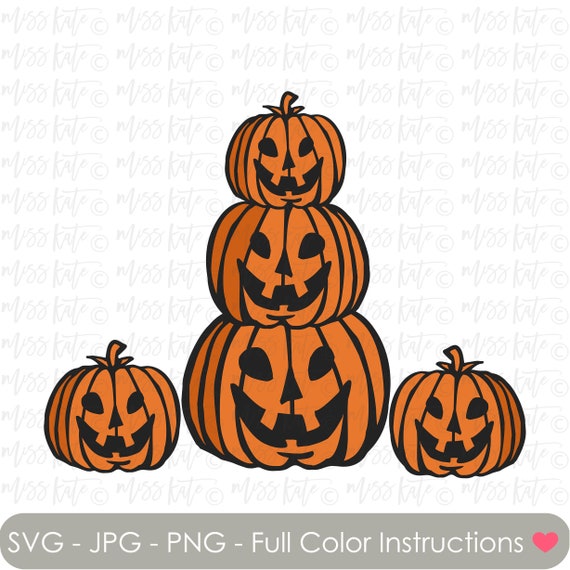 Jack O&rsquo; Lantern Set SVG PNG JPG Files for Spooky Scary - Etsy
