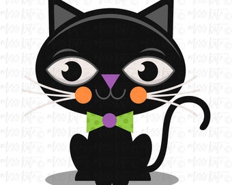 Black Cat 3 - SVG PNG JPG files *for Spooky Scary Cat Bad Luck Witch Pumpkin Halloween Lantern Trick or Treat Scrapbook Cricut Silhouette