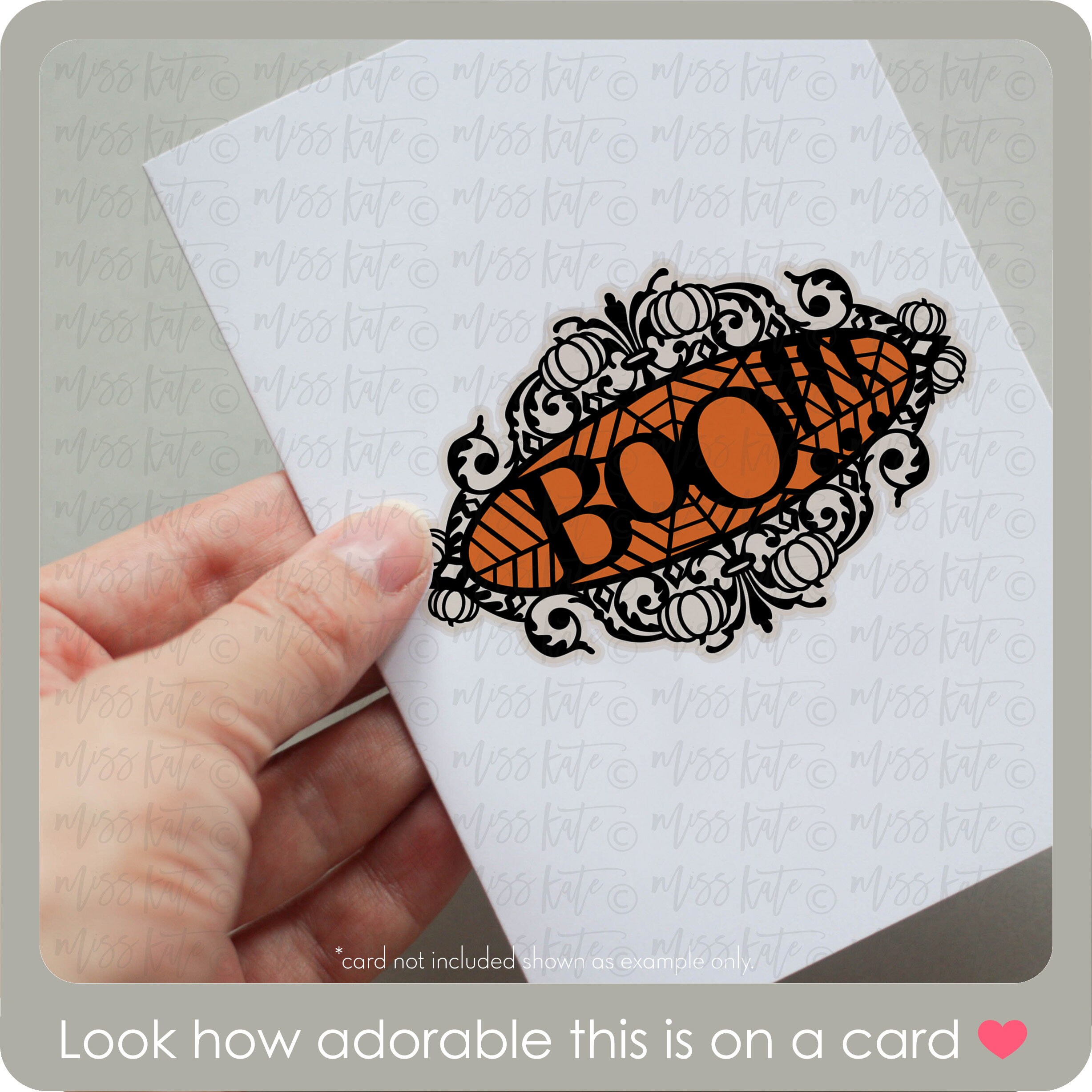Boo Halloween Title Frame SVG PNG JPG Files for Spooky Etsy