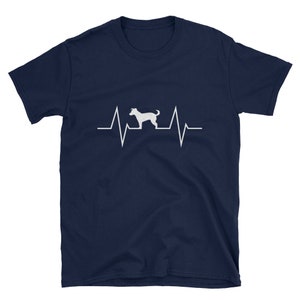 Jack Russell Terrier Heartbeat, Dog Lover, Dog Silhouette, Pet, Unisex T-Shirt